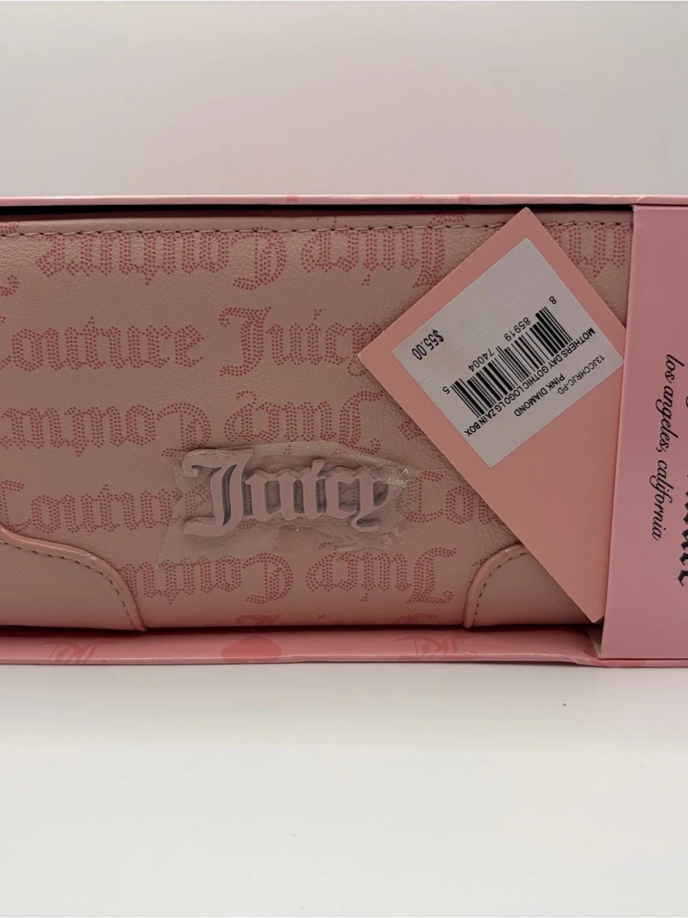 Juicy Couture Pale Pink Logo Continental Wallet